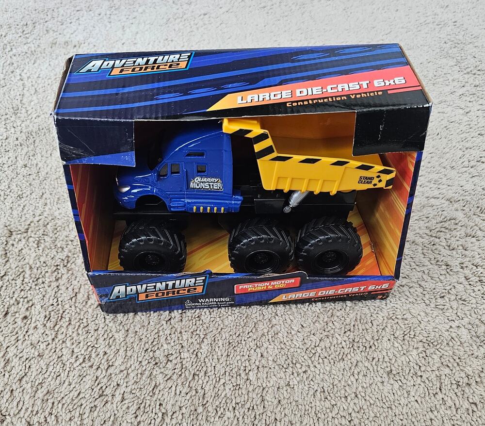 Adventure Force Vehicle Large Die Cast 6x6 Construction Truck Friction Motor